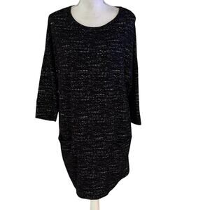 Clara Sun Woo Size M Tunic Top Mini Dress Pockets Black White Capsule Minimal